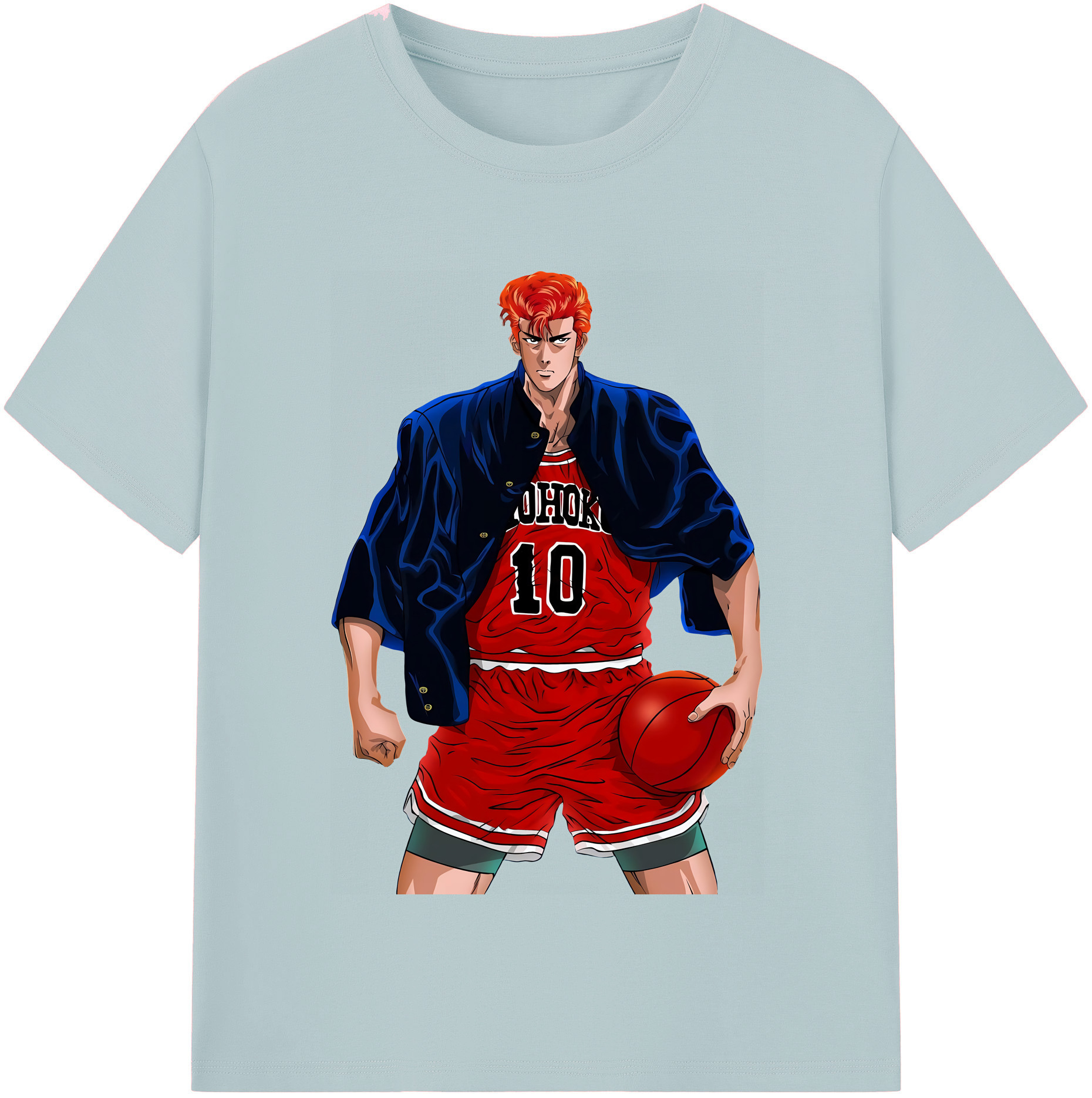 SLAM DUNK／スラムダンク 綿100％半袖Tシャツ（フロントプリント）